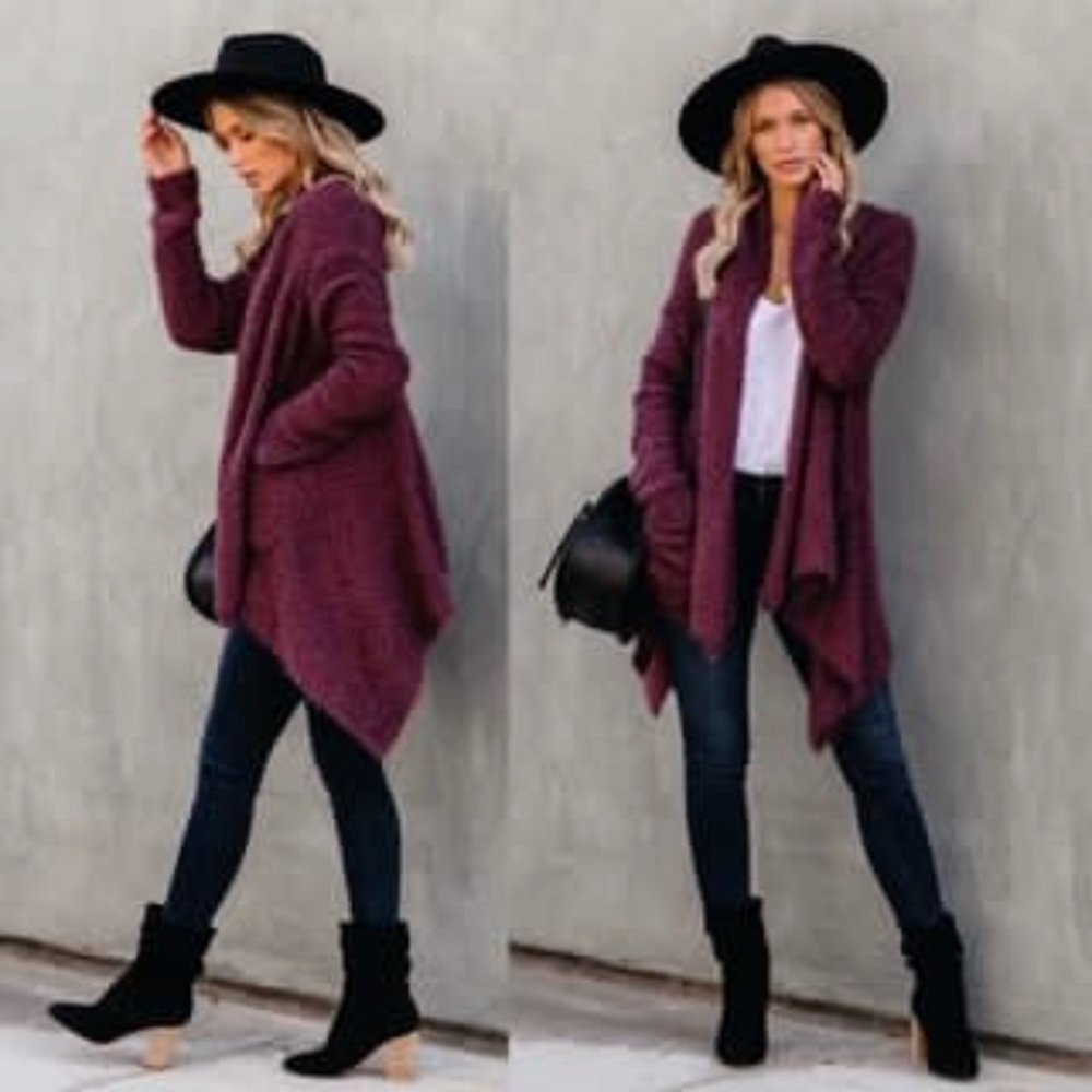 VICI - Spread your Wings Pocketed Cardigan, Maroon, M/L (EUC)